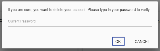 Image control confirm remove account